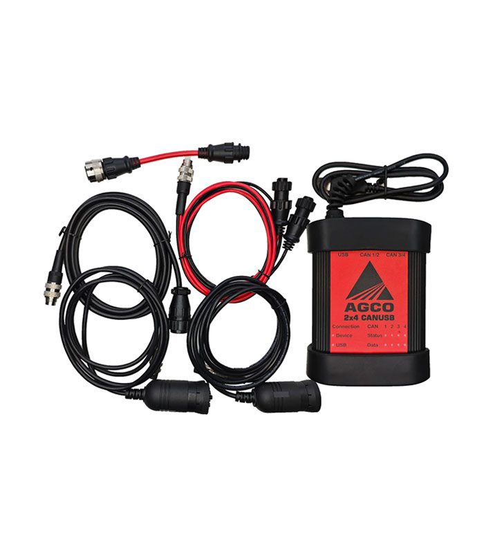 A compact battery charger with cables and connectors.