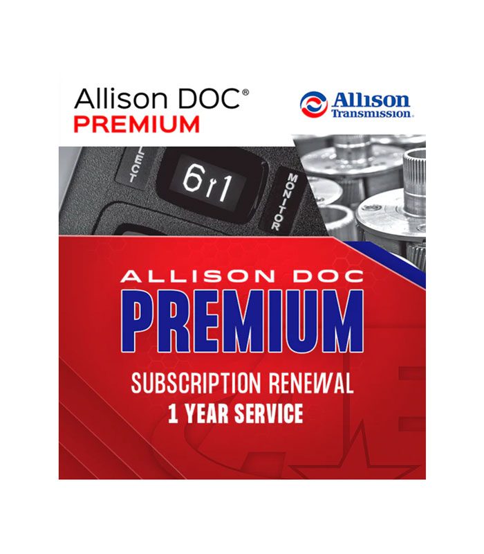 Allison DOC Premium subscription renewal for one year service.