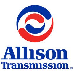 Logo of Allison Transmission with red and blue circular design.
