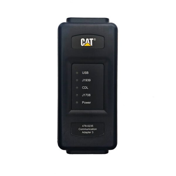 Black CAT-branded remote control with labeled buttons.
