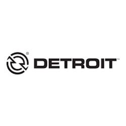 Detroit logo with a stylized circular emblem.