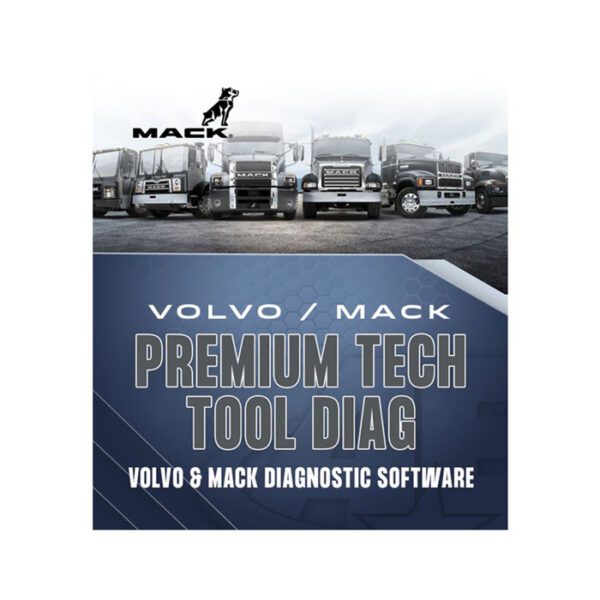 Volvo and Mack premium tech diagnostic software advertisement.