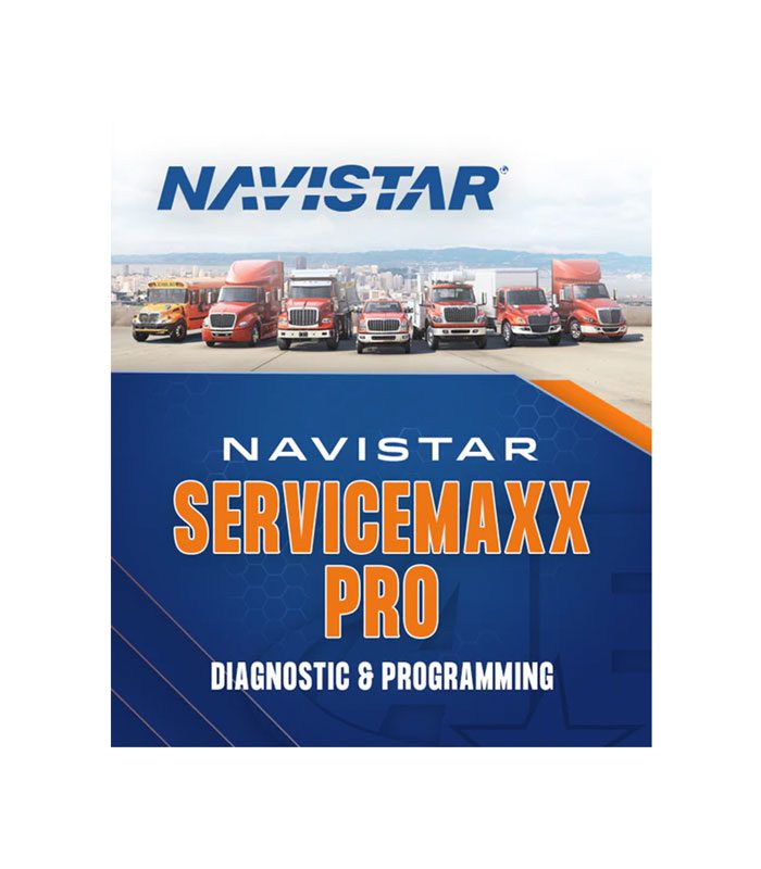 Navistar ServiceMaxx Pro software for vehicle diagnostics and programming.