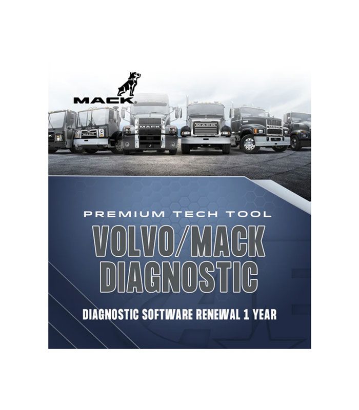 Volvo/Mack diagnostic software with 1-year renewal offer.