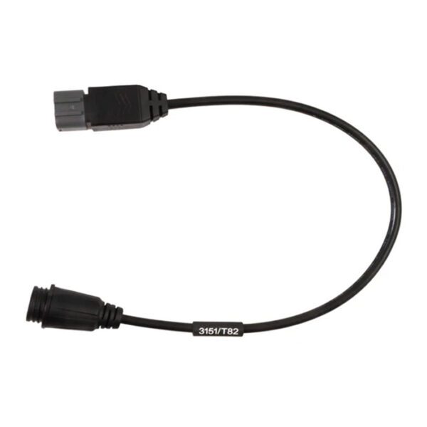 A short black USB adapter cable with connectors on both ends.