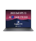 2025 Dell XPS 13 laptop with AI features, 16GB RAM, and 1TB SSD storage.