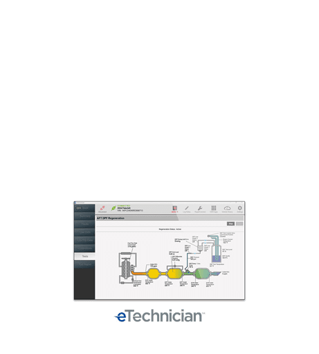 Screenshot of a software interface displaying a workflow with icons and flowchart elements.